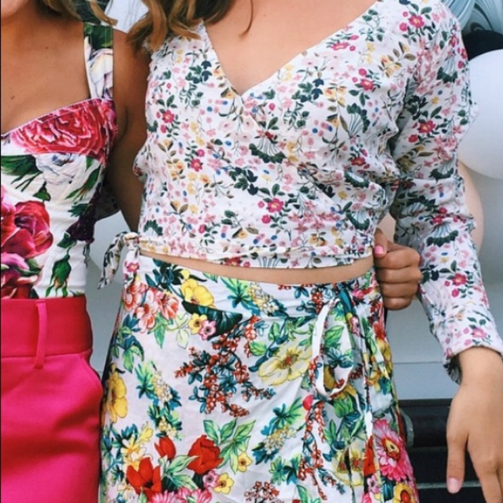 Verge Girl Floral Wrap Top